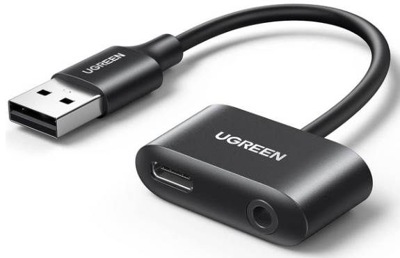 UGREEN externe USB Soundkarte   USB auf USB C & 3,5mm für 11,99€ (statt 16€)   Prime