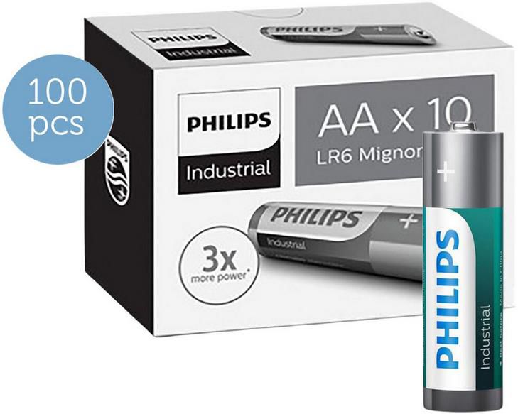 100x Philips Industrial Alkaline Batterie AA oder AAA für 29,90€