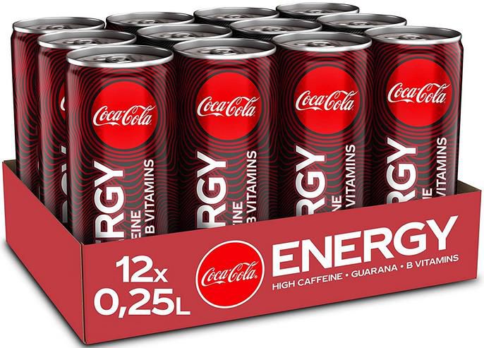 12er Pack Coca Cola Energy mit oder ohne Zucker 12 x 250ml ab 9,40€ (statt 15€)   Prime Sparabo