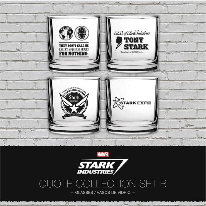 Marvel   Iron Man Stark Industries Gläser   4er Pack für 10,48€ (statt 30€)