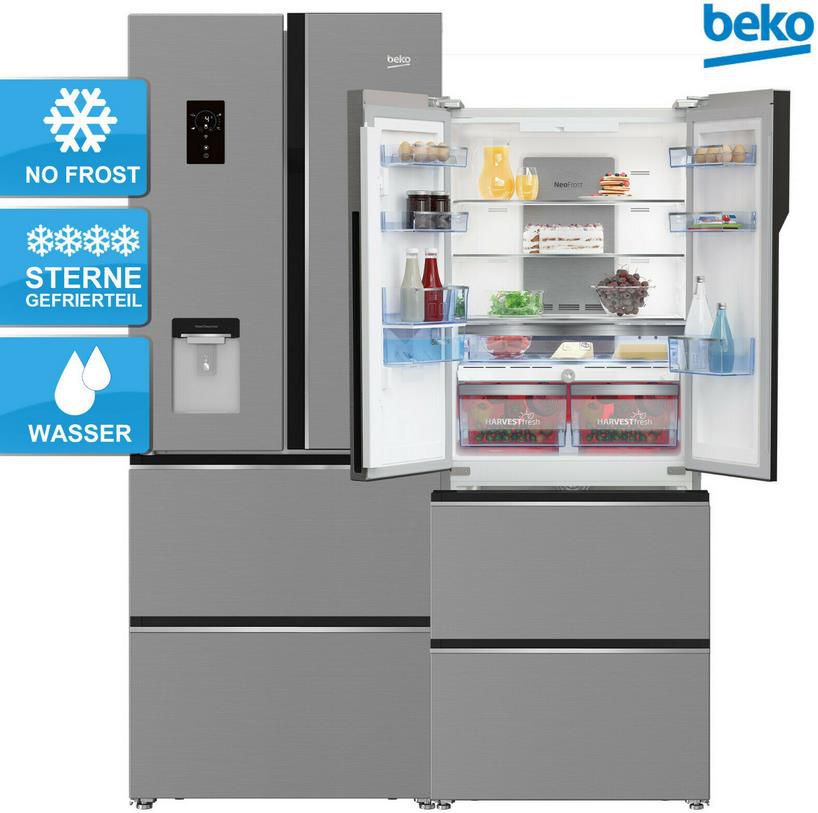 Beko GNE490E30DZXPN French Door Side by Side Kühlschrank mit Wasserspender mit Slim Tank für 833,90€ (statt 899€)