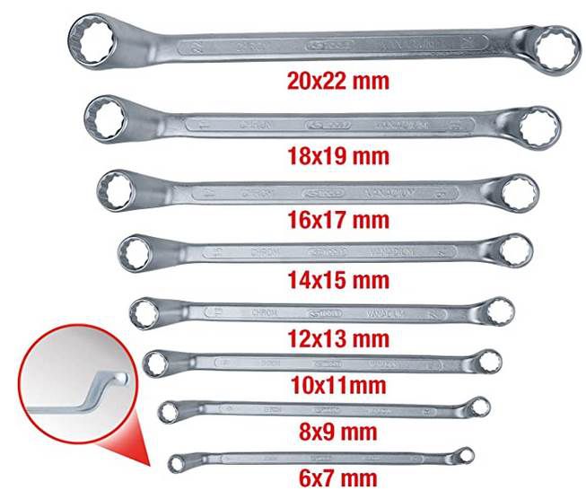 KS Tools Doppel Ringschlüssel Satz (8 tlg) mit 6   22mm für 21,80€ (statt 31€)   Prime