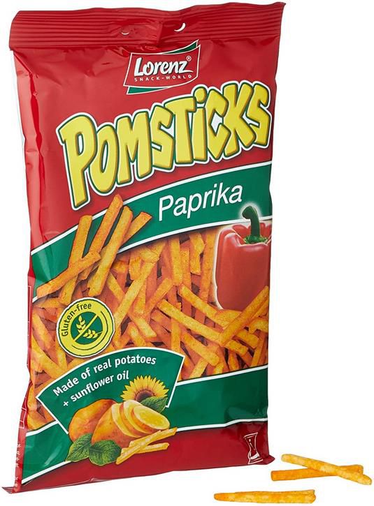 12er Pack Lorenz Snack World   Pomsticks Paprika   12 x 100 g für 14,30€ (statt 18€)   Prime