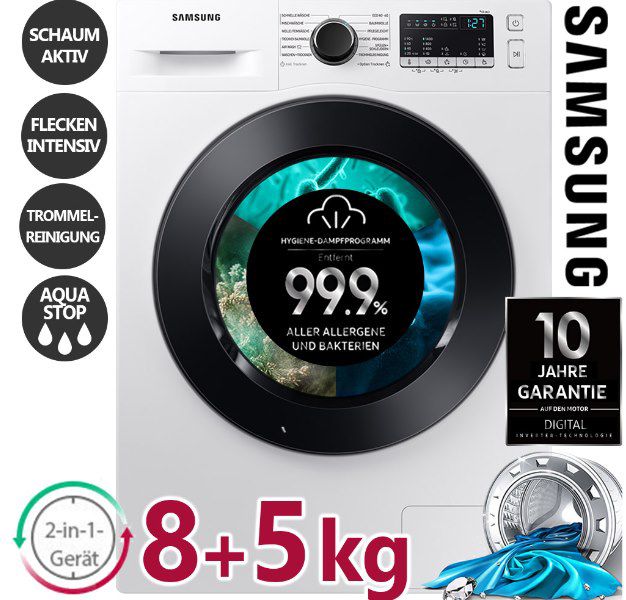 Samsung WD81T4049CE/EG Waschtrockner mit 8/5 kg & 1400 U/min für 449€ (statt 515€)