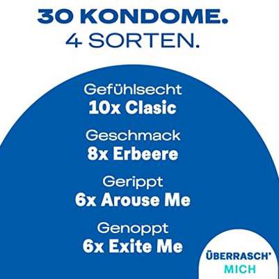 Durex Überrasch‘ Mich Box mit 30 Kondome für 7,79€ (statt 13€)   Prime Sparabo