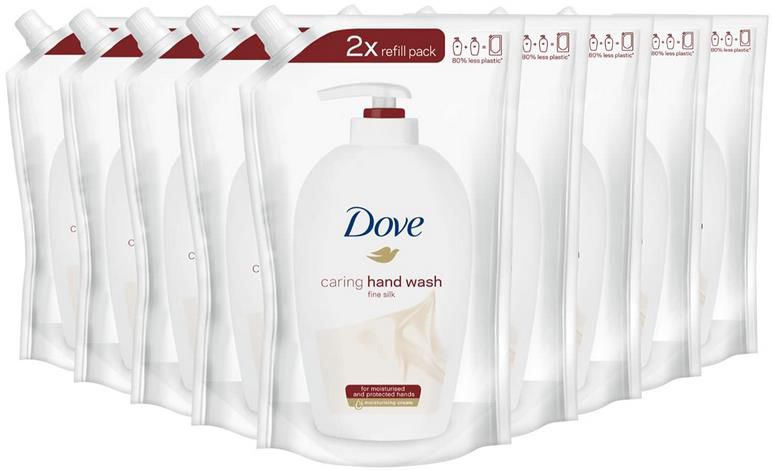 10er Pack Dove Pflegende Handwaschseife Feine Seide Nachfüllpack 10 x 500 ml ab 13,61€ (statt 19€)   Prime