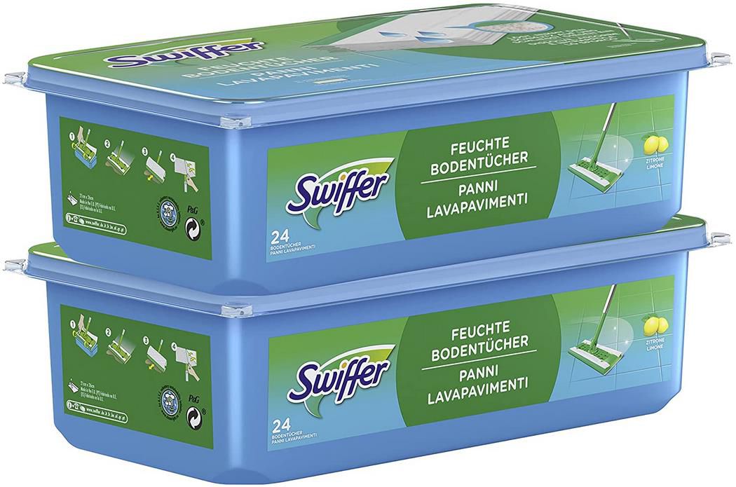 Swiffer Bodenwischer   72 Feuchte Bodentücher (3 x 24) ab 6,99€ (statt 17€)