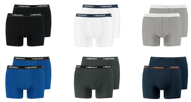 6er Pack HEAD Herren Boxershorts bis XL für 24,99€ (statt 33€)