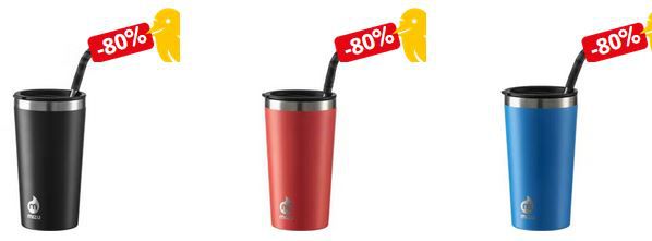 MIZU Tumbler 16   Edelstahl Trinkbecher mit Trinkhalm für 8,23€ (statt 20€)   Nur noch in Rot