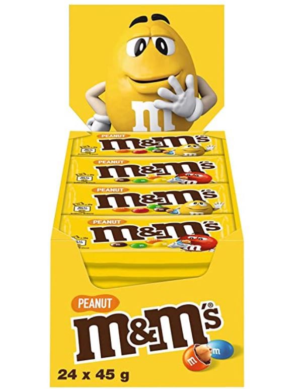 24er Pack M&MS Schokolinsen mit Erdnusskern (1,1kg) ab 9,49€ (statt 12€)