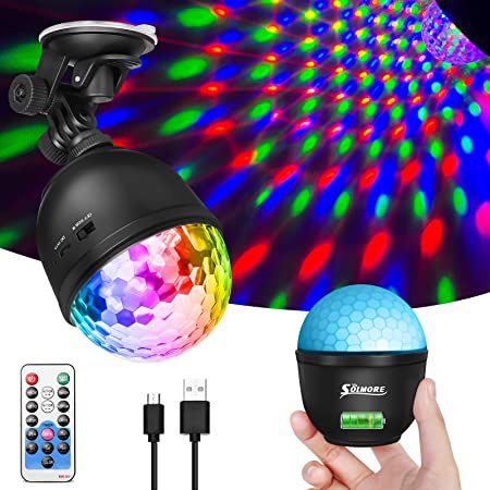 Mini Discokugel mit Akku, Fernbedienung & 12 Effekten für 11,99€ (statt  20€) - Prime