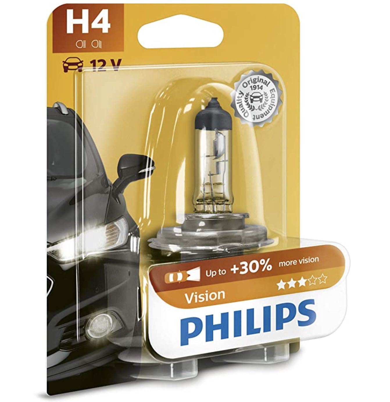 Philips 12342PRB1 Vision +30% H4 Scheinwerferlampe für 2,51€ (statt 4€)   Prime