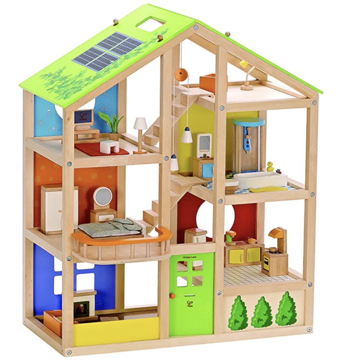 Hape Vier Jahreszeiten Puppenhaus aus Holz für 61€ (statt 120€)