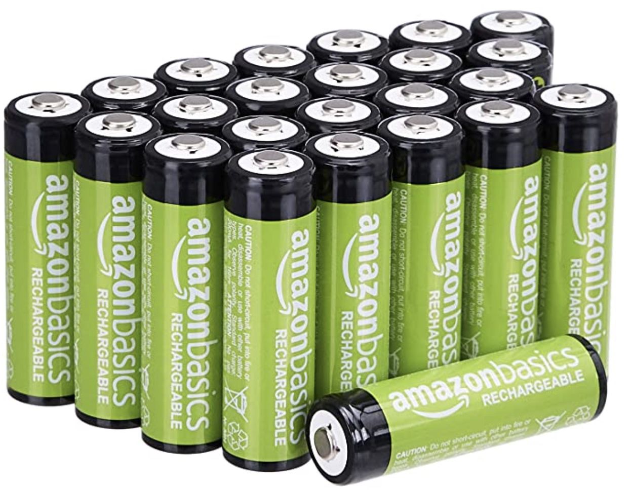 24er Pack Amazon Basics AA Batterien wiederaufladbar 2.000 mAh für 20,48€ (statt 27€)   Prime