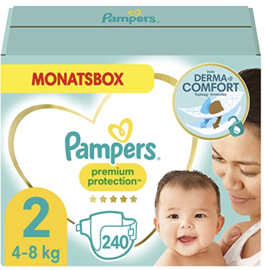 240er Pack Pampers Baby Windeln Größe 2 (4 8kg) Premium Protection für 34,67€ (statt 44€)