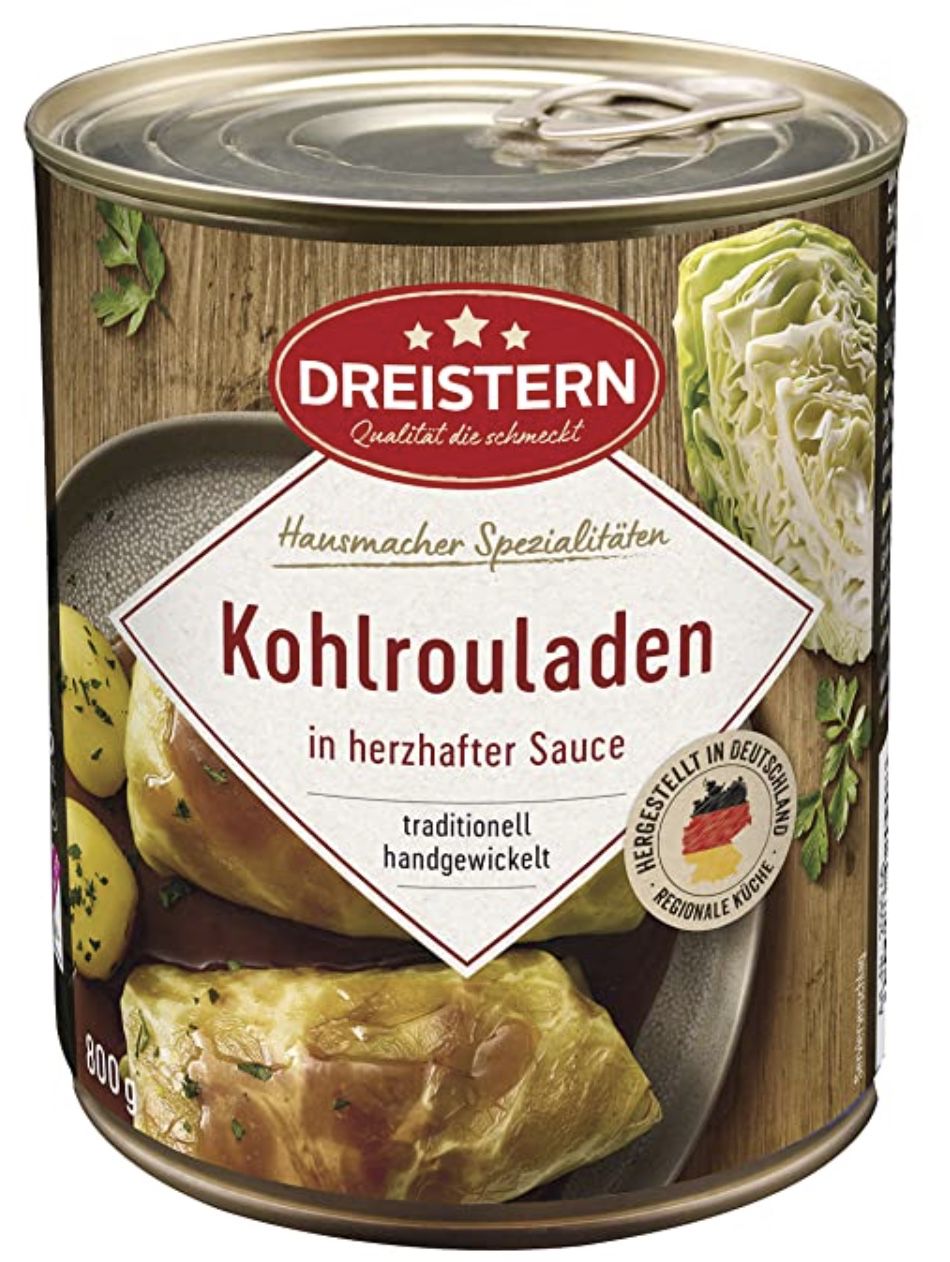 4x Dreistern 2 Gourmet Kohlrouladen 800g ab 13,64€ (statt 17€)