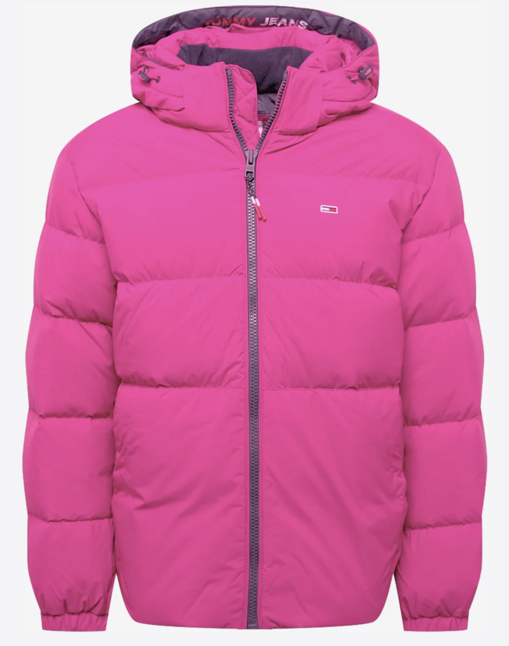 Wer traut sich? Tommy Jeans Daunenjacke mit Kapuze in Fuchsia für 90,30€ (statt 120€)   M, L