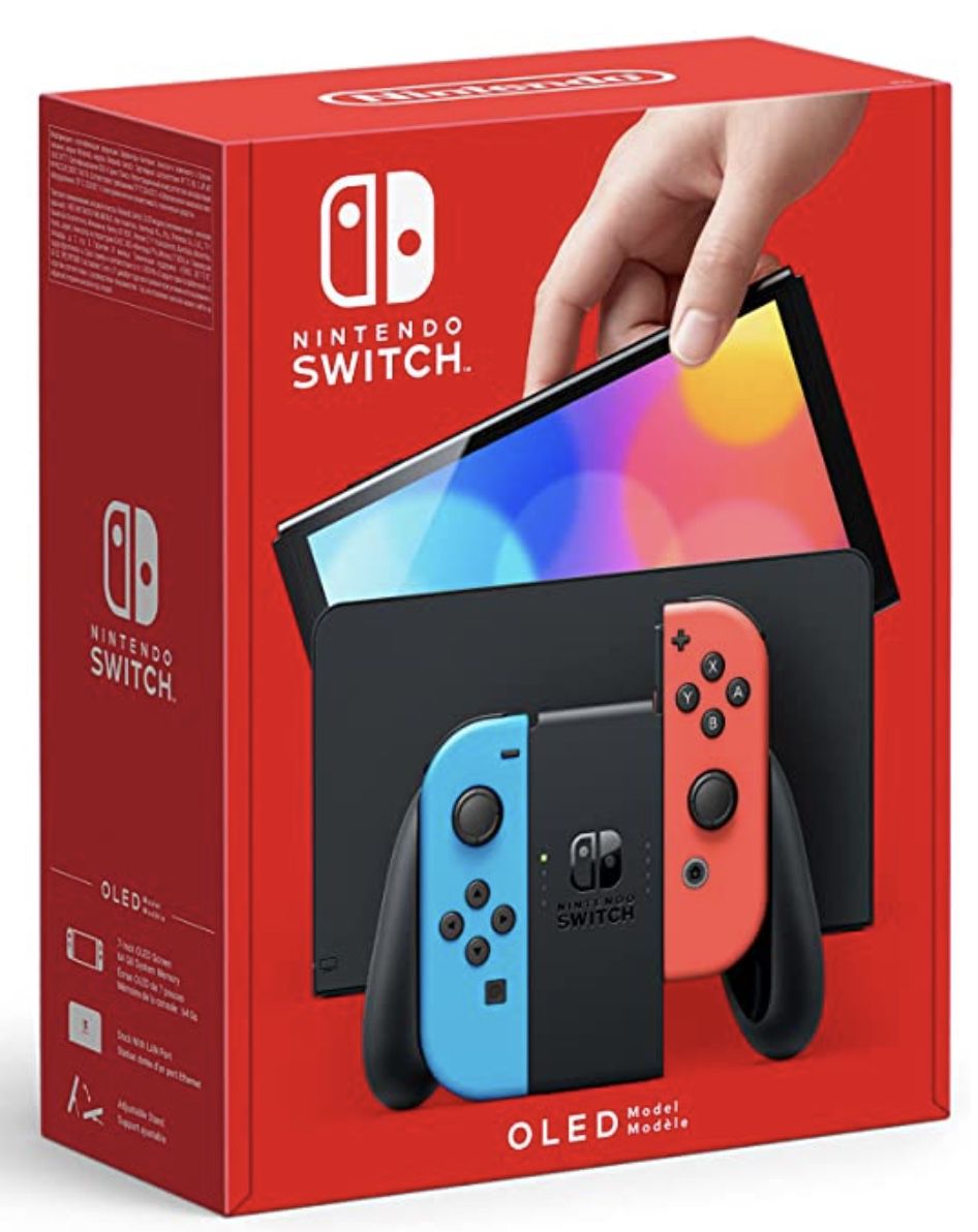 Nintendo Switch OLED in Neon Blau/Rot ab 313,43€ (statt 360€)