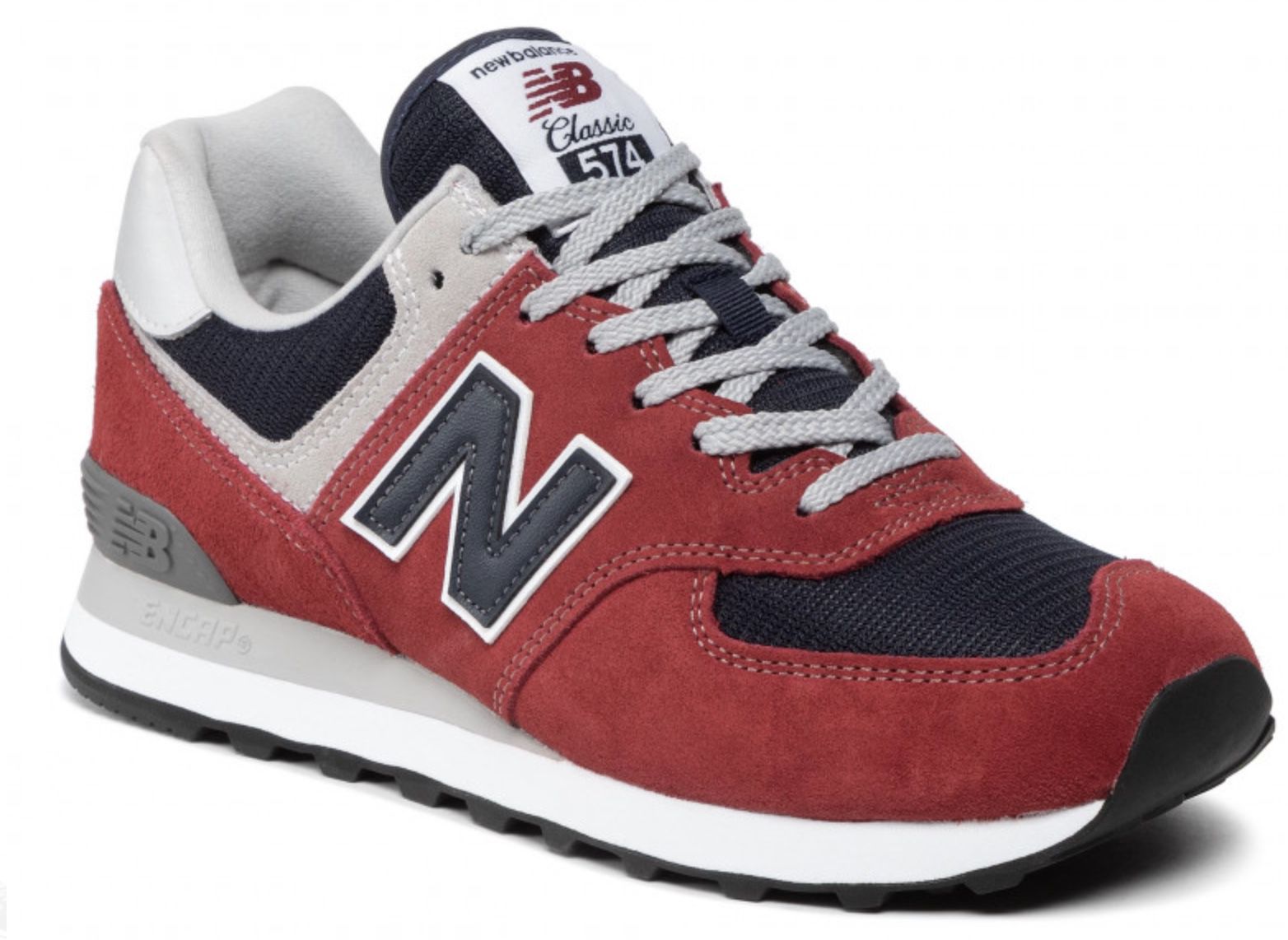 New Balance ML574EH2 mit weinrotem Wildleder für 67€ (statt 85€)