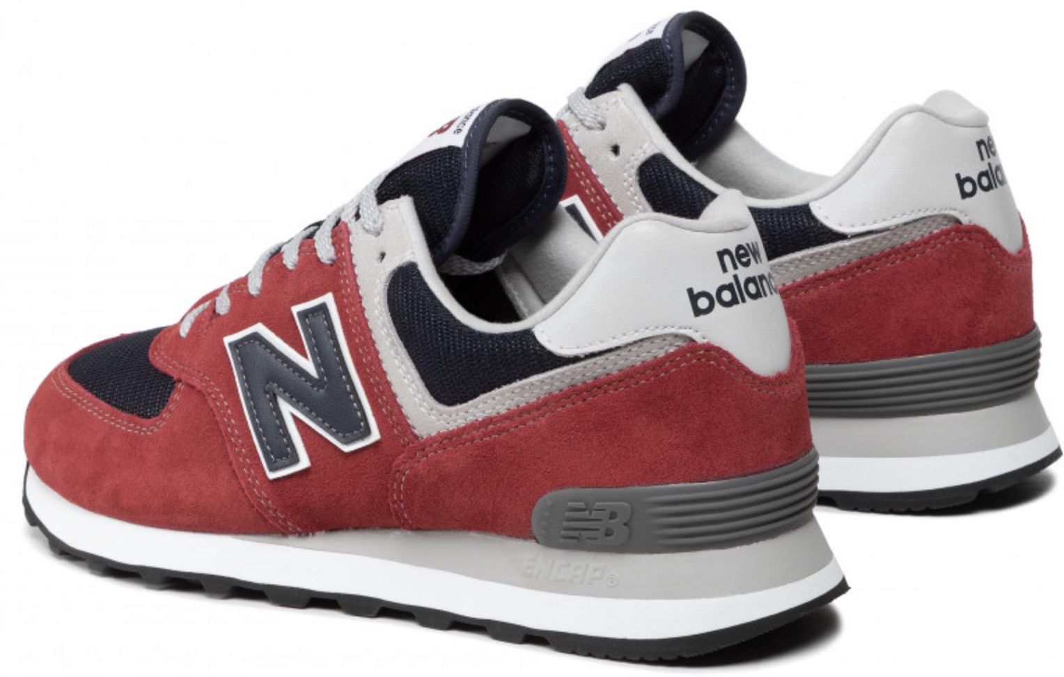 New Balance ML574EH2 mit weinrotem Wildleder für 67€ (statt 85€)