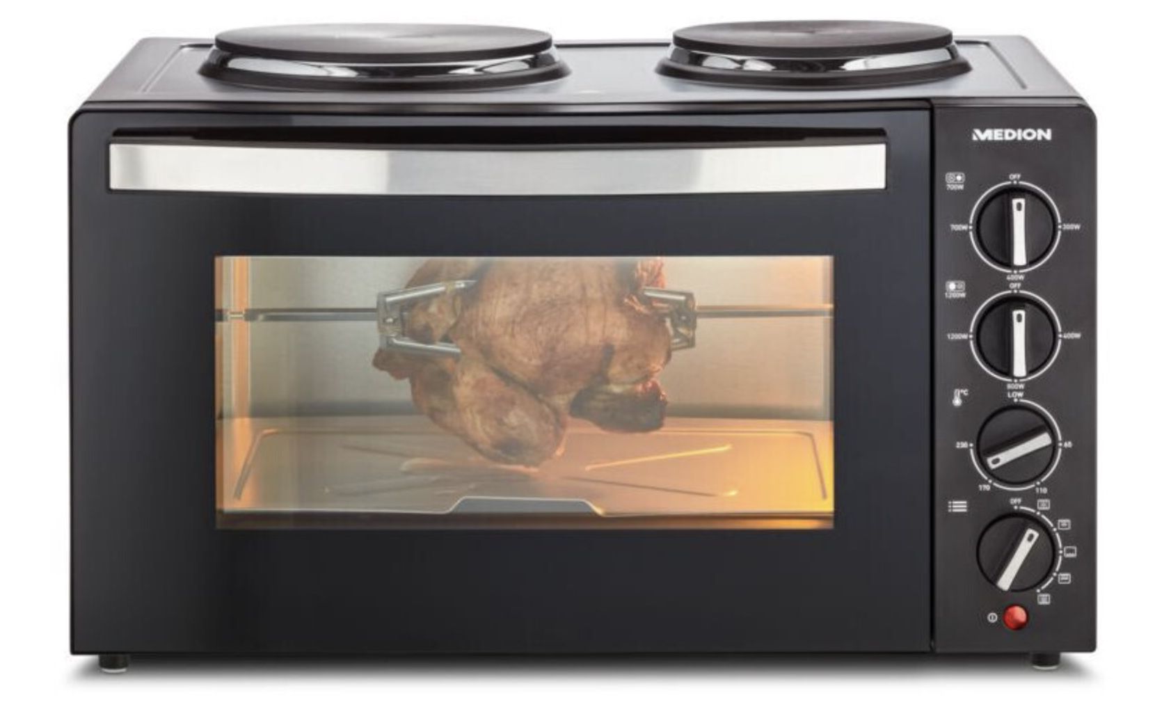 Medion MD 10307 Mini Backofen mit Doppelkochplatte ab 84€ (statt 109€)