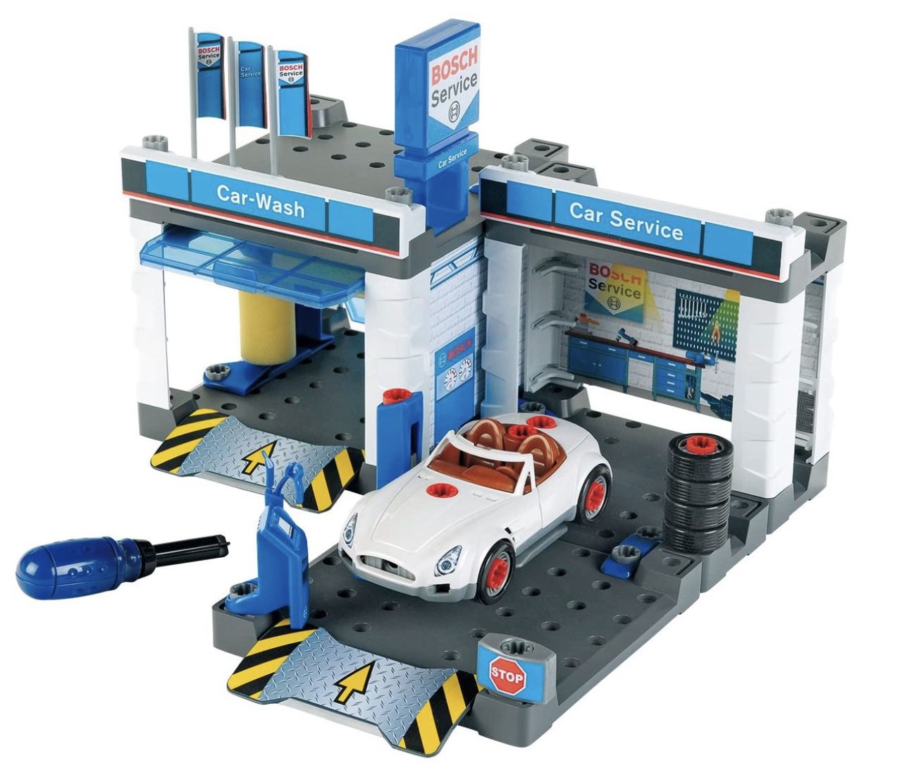 Theo Klein 8647 Bosch Car Service Station mit Waschanlage für 21,72€ (statt 32€)