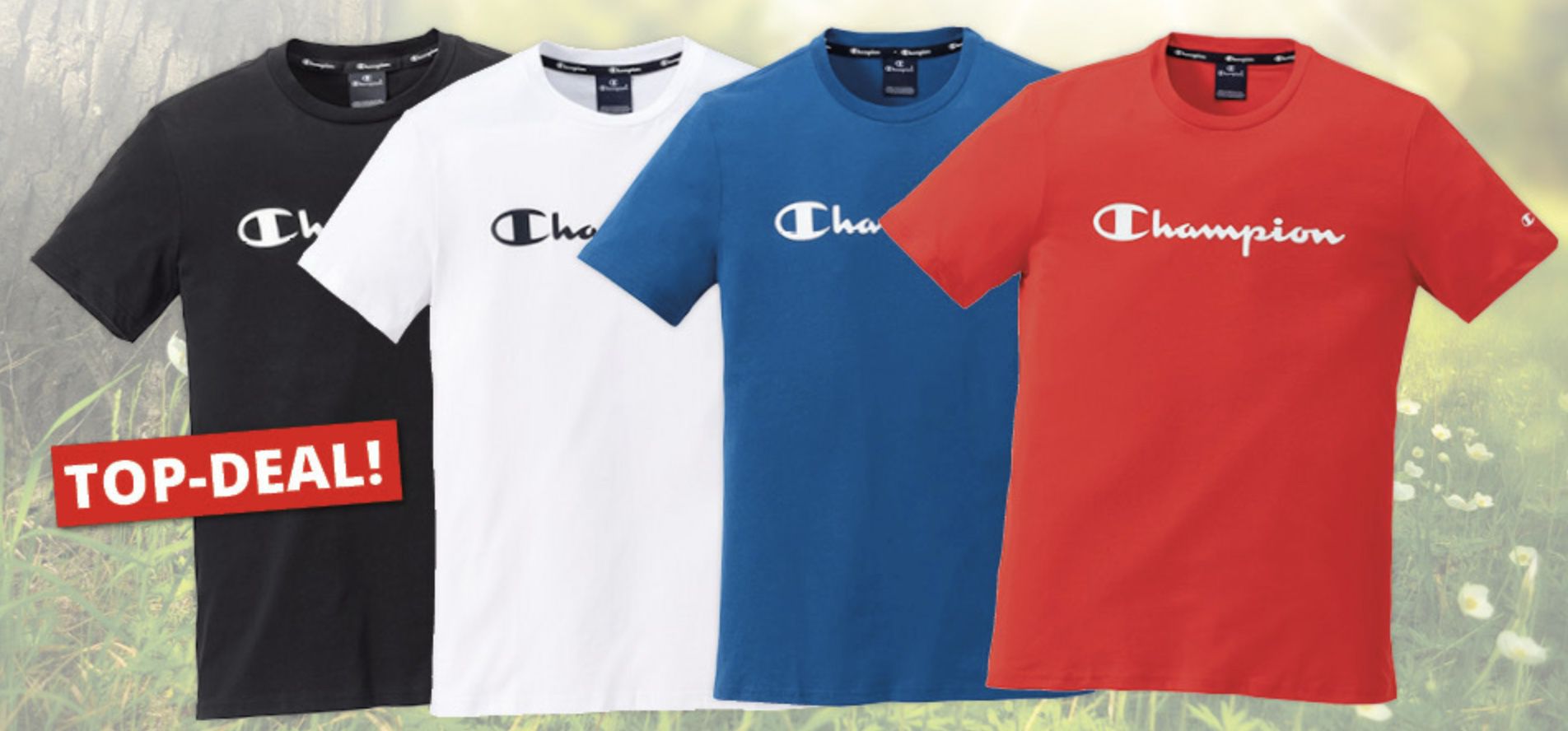 2x Champion Unisex T Shirt für 38,98€ (statt 47€) + GRATIS Rucksack mit Kühlfach