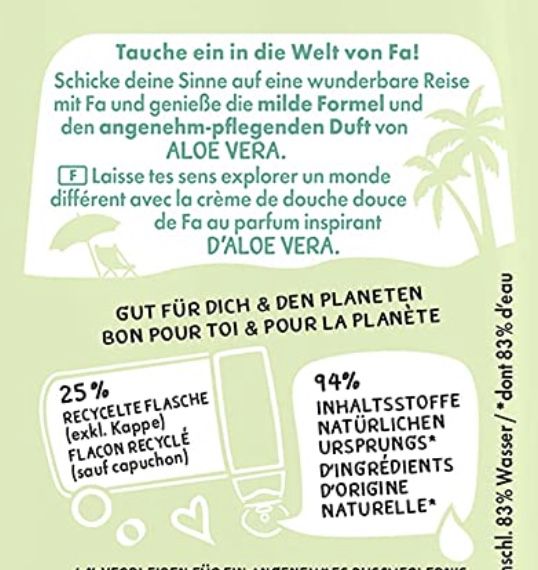 3x Fa Pflegendes Duschgel Aloe Vera Yoghurt für 1,99€   Prime Sparabo