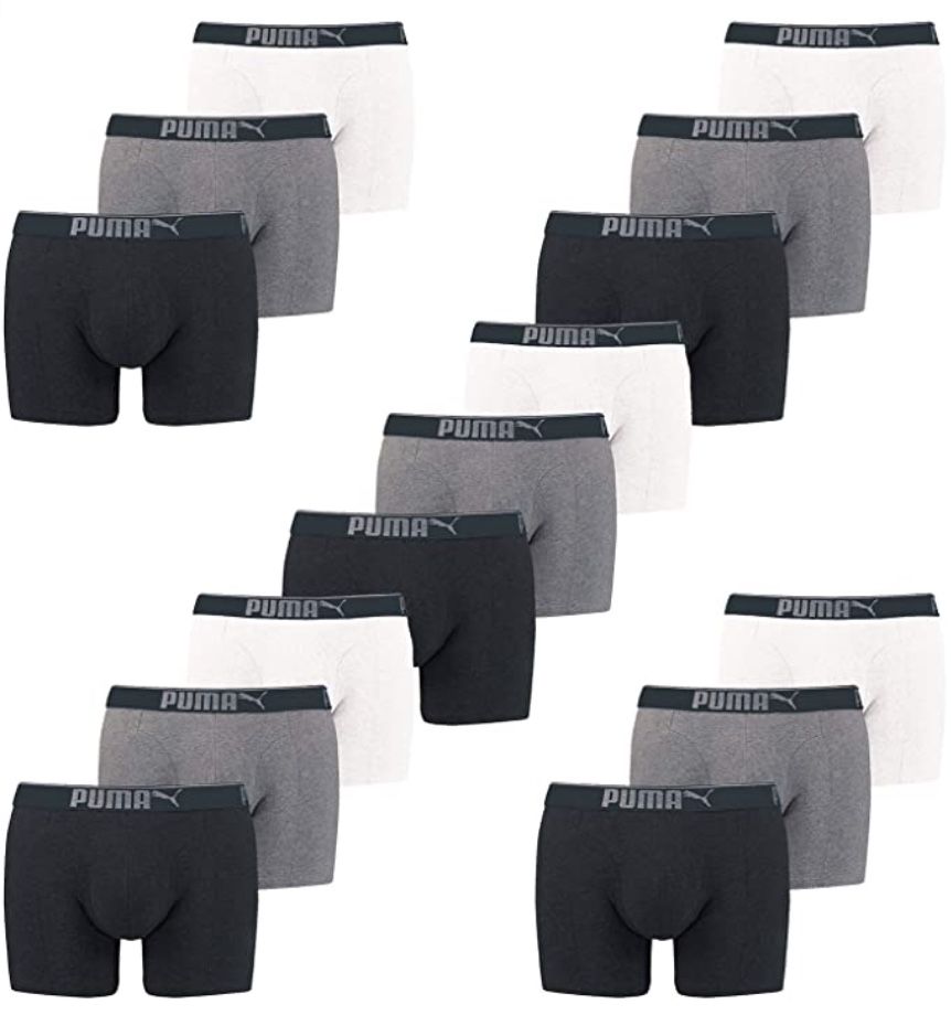 15er Pack Puma Lifestyle Sueded Cotton Boxershorts für 32,90€ (statt 100€)