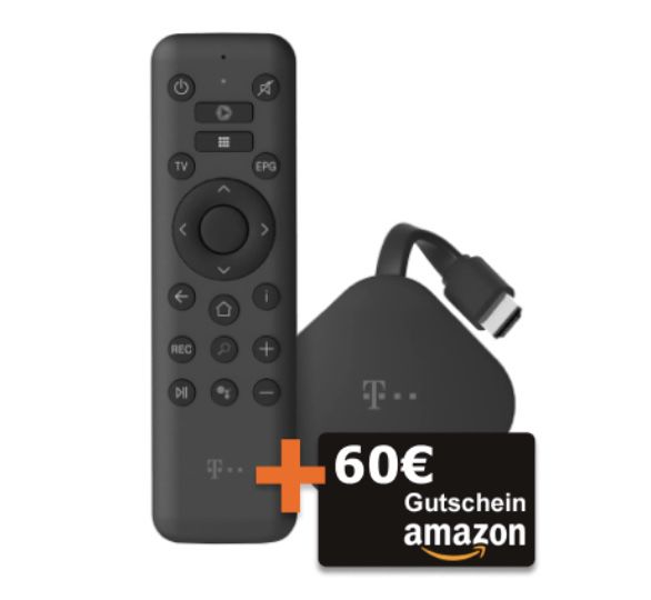 Telekom Magenta TV Smart mit über 100 Sender inkl. RTL+ Premium für 7,50€ mtl. + 60€ Amazon Gutschein