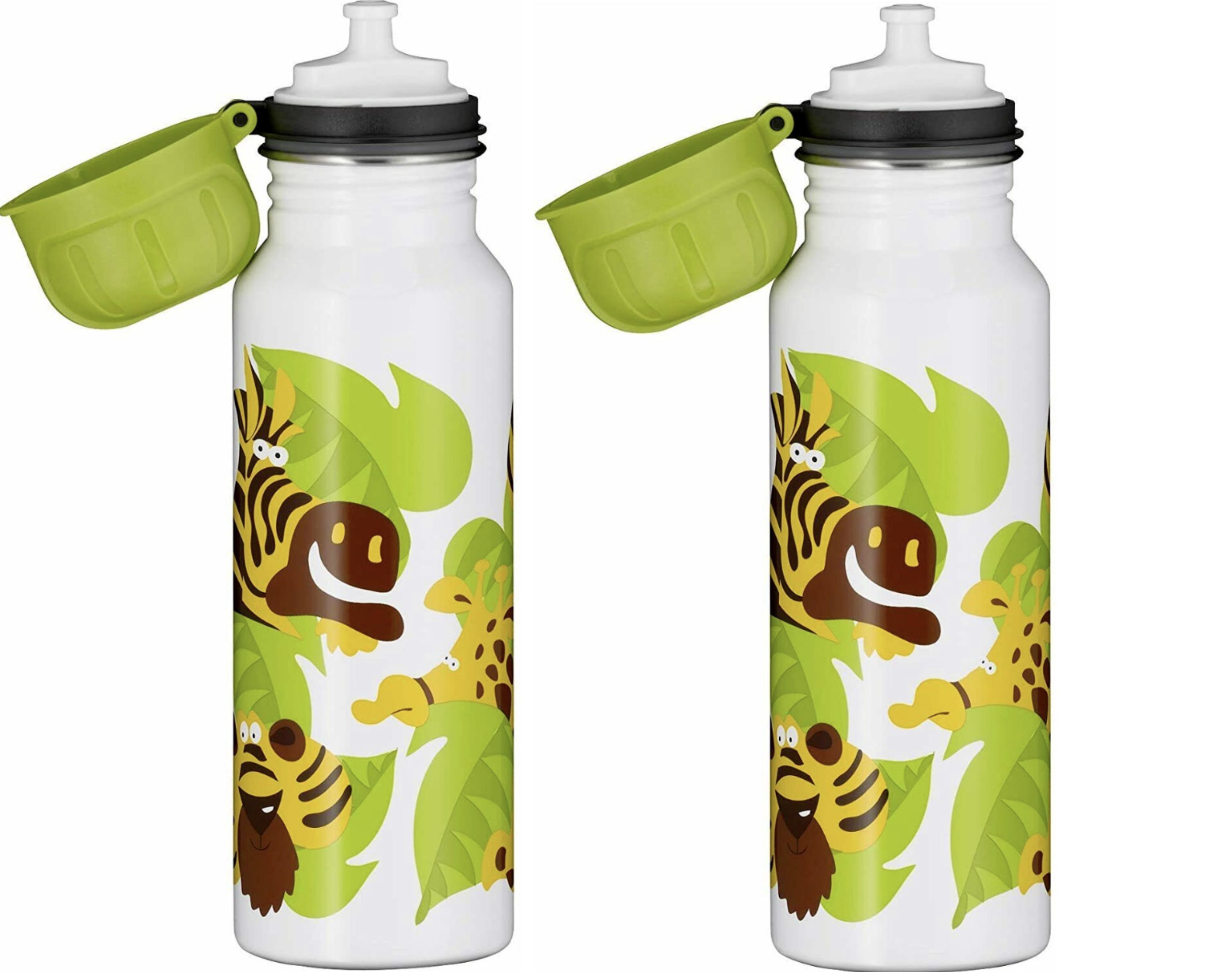 2x alfi Edelstahl Kinder-Trinkflasche mit Jungle-Design (je 600ml) für 9,99€ (statt 20€)