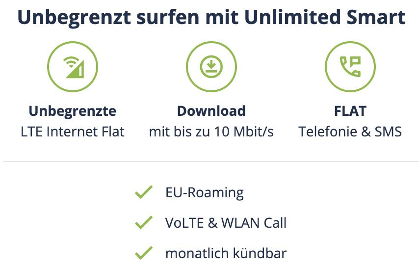 🔥 o2 Allnet inkl. unendlich LTE (10 Mbit/s) + Allnet für 14,99€ mtl.   jederzeit kündbar!