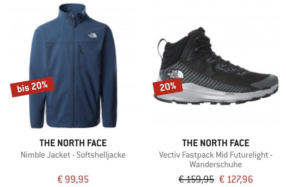 Bergfreunde: The North Face Restposten Sale + 10% Extra Rabatt