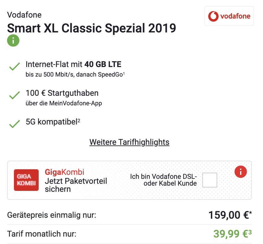 Xiaomi 12 Pro 5G für 159€ + Vodafone Allnet Flat mit 40GB LTE/5G für 39,99€ mtl. + 100€ Bonus