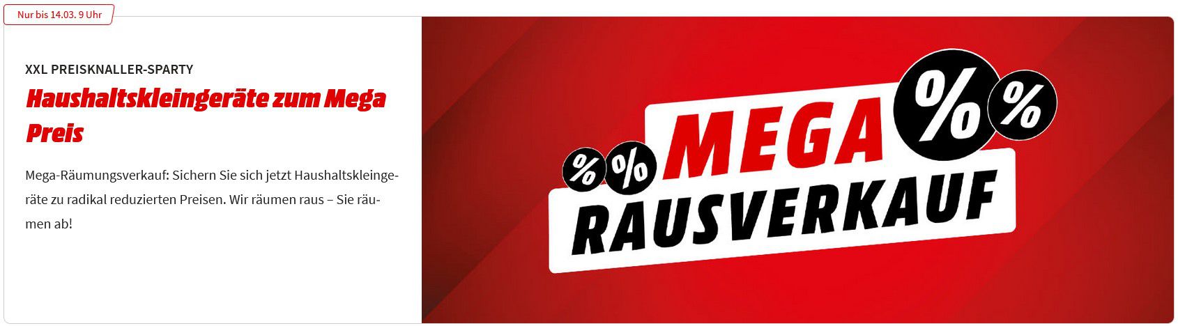 Media Markt XXL Rausverkauf: z.B. SEVERIN HM 3827 Handmixer ab 10€ (statt 21€)