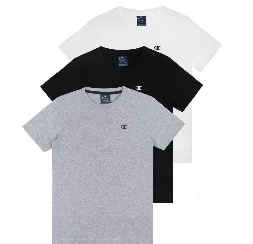 3er Pack Champion Herren Logo T Shirts ab 19,98€ (statt 39€)  S + M