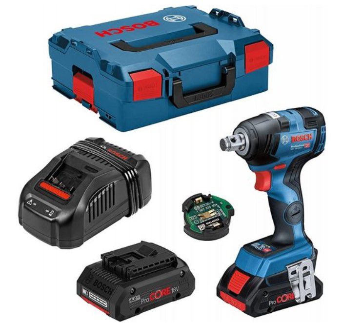 Bosch GDS 18V 200 C Professional Akku Schlagschrauber + 2 Akku 18V 4Ah + LBox für 305,99€ (statt 389€)