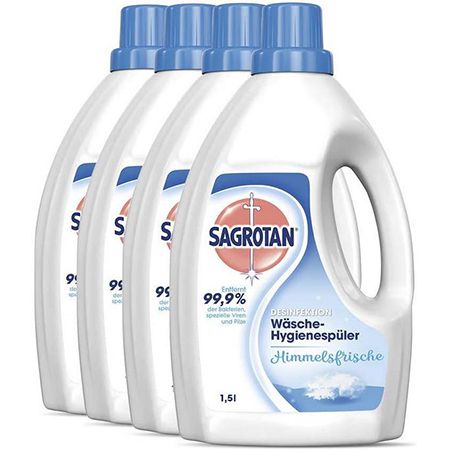 4x Sagrotan Wäsche-Hygienespüler Himmelsfrische 4 x 1,5 l ab 11,04€ (statt 14€) &#8211; Prime