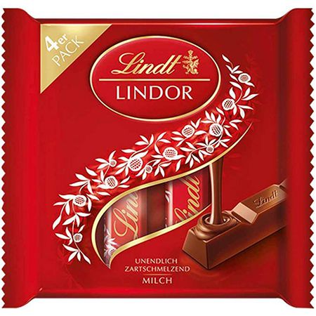 4x Lindt LINDOR Stick Vollmilch mit 4 Vollmilch-Schokoladenriegel ab 6,66€ (statt 10€) &#8211; Prime Sparabo