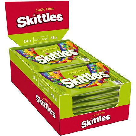 14er Pack Skittles Crazy Fruits oder Sours Kaubonbons ab je 7,51€ (statt 10€)