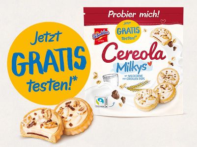 Geht noch! DeBeukelaer Cereola Milkys gratis ausprobieren