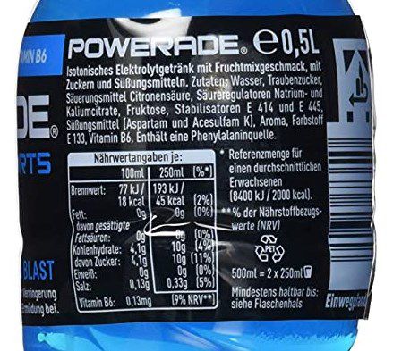 🥤 12er Pack Powerade Sports Mountain Blast Iso Drink ab 9,47€ (statt 15€)