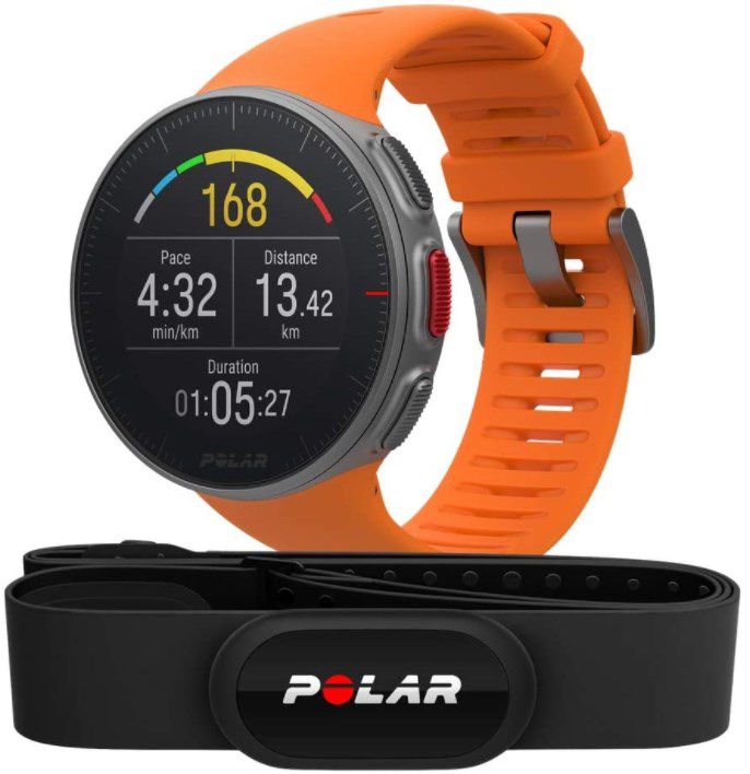 Polar Vantage V Smartwatch in Orange mit H10 Brustgurt für 255,56€ (statt 405€)