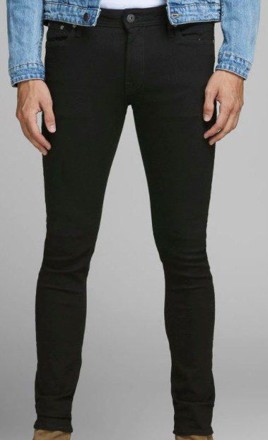 Jack & Jones Skinny Fit Jeans LIAM in Schwarz für 15,29€ (statt 30€)   Prime