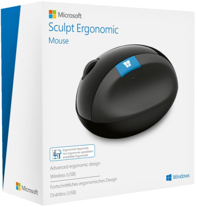 Microsoft ergonomische Maus Sculpt in Schwarz für 29,99€ (statt 40€)