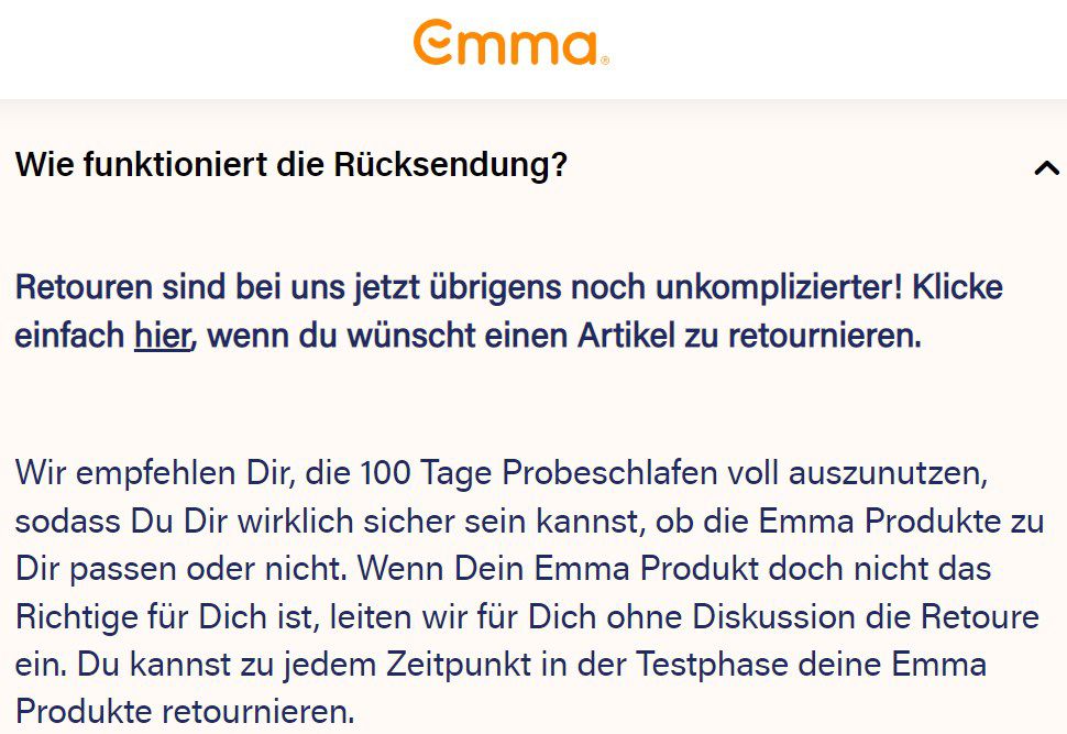Emma Oster Sale   z.B. One Federkernmatratze (Testsieger) in 90cm x 200cm für 202,39€ (statt 245€)