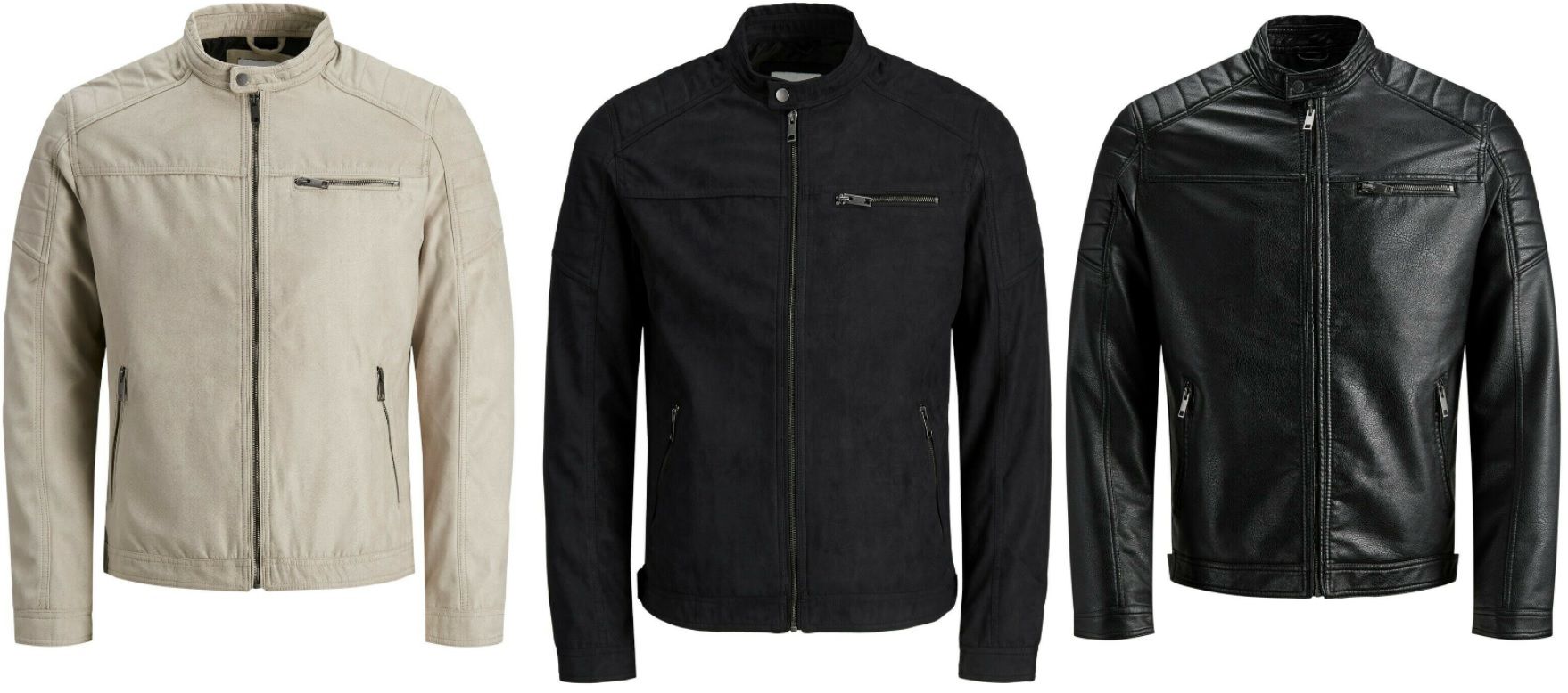 Jack & Jones Biker Jacke JjeRocky Faux Jacket Noos aus Kunstleder   verschiedene Farben für 42,74€ (statt 50€)