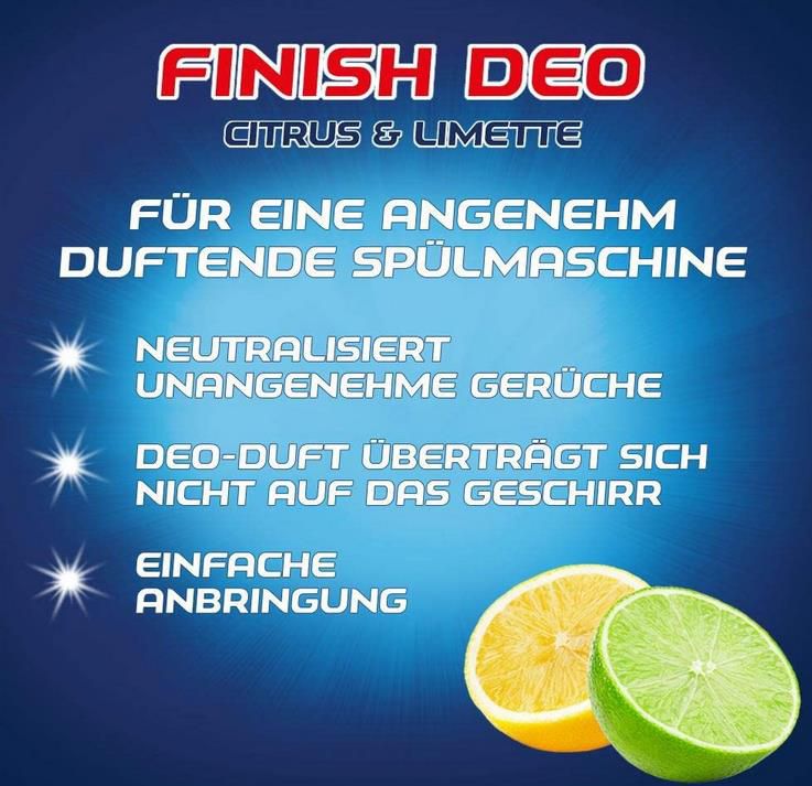 4x Finish Spülmaschinen Deo Citrus und Limette ab 9,57€ (statt 12€)   Prime