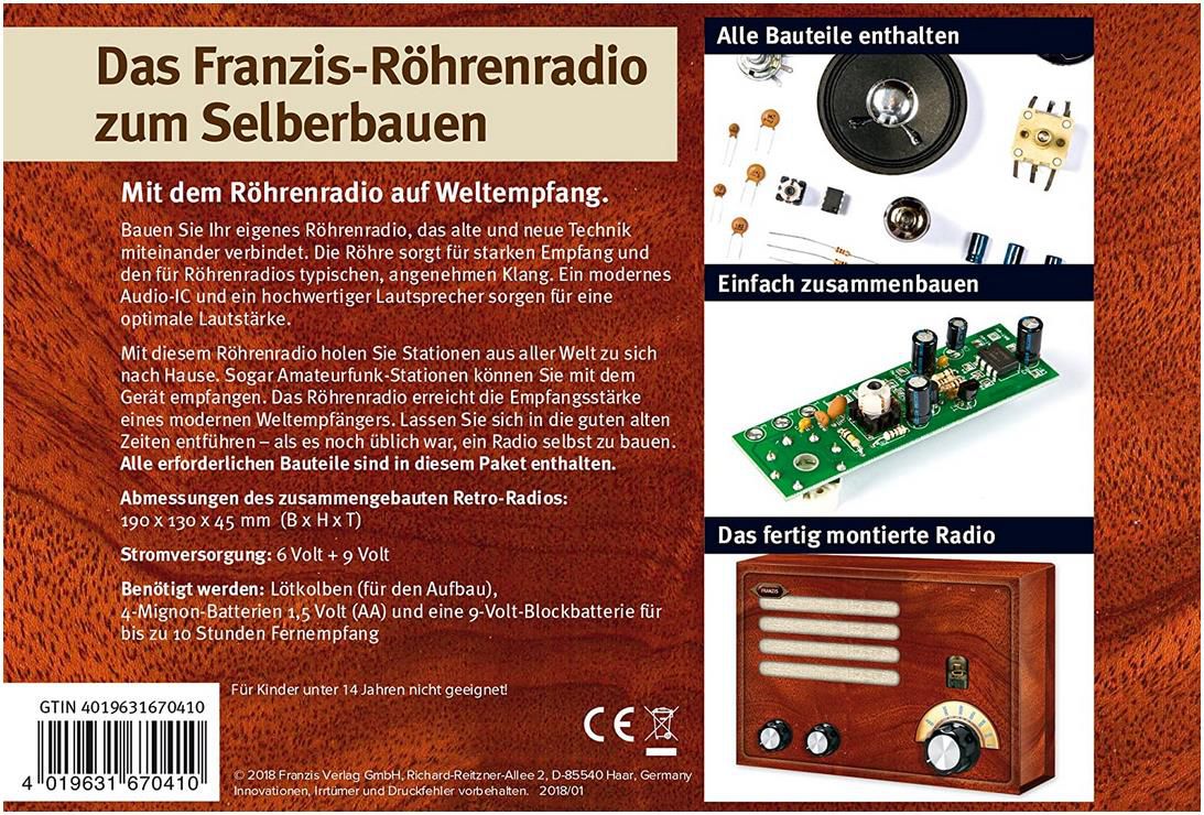 Franzis Röhrenradio zum Selberbauen für 19,95€ (statt 30€)
