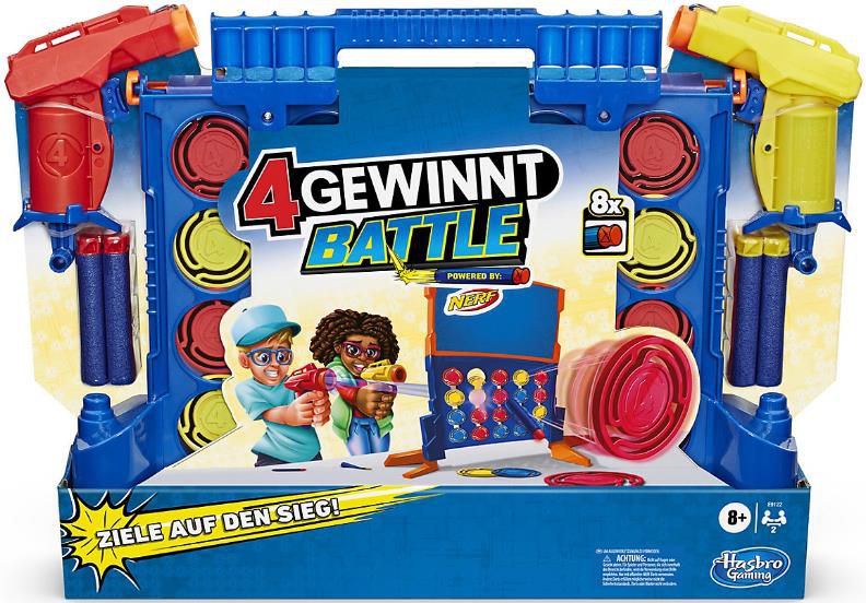 Hasbro 4 gewinnt Battle Spiel mit Nerf Blaster und Nerf Darts ab 14,74€ (statt 26€)